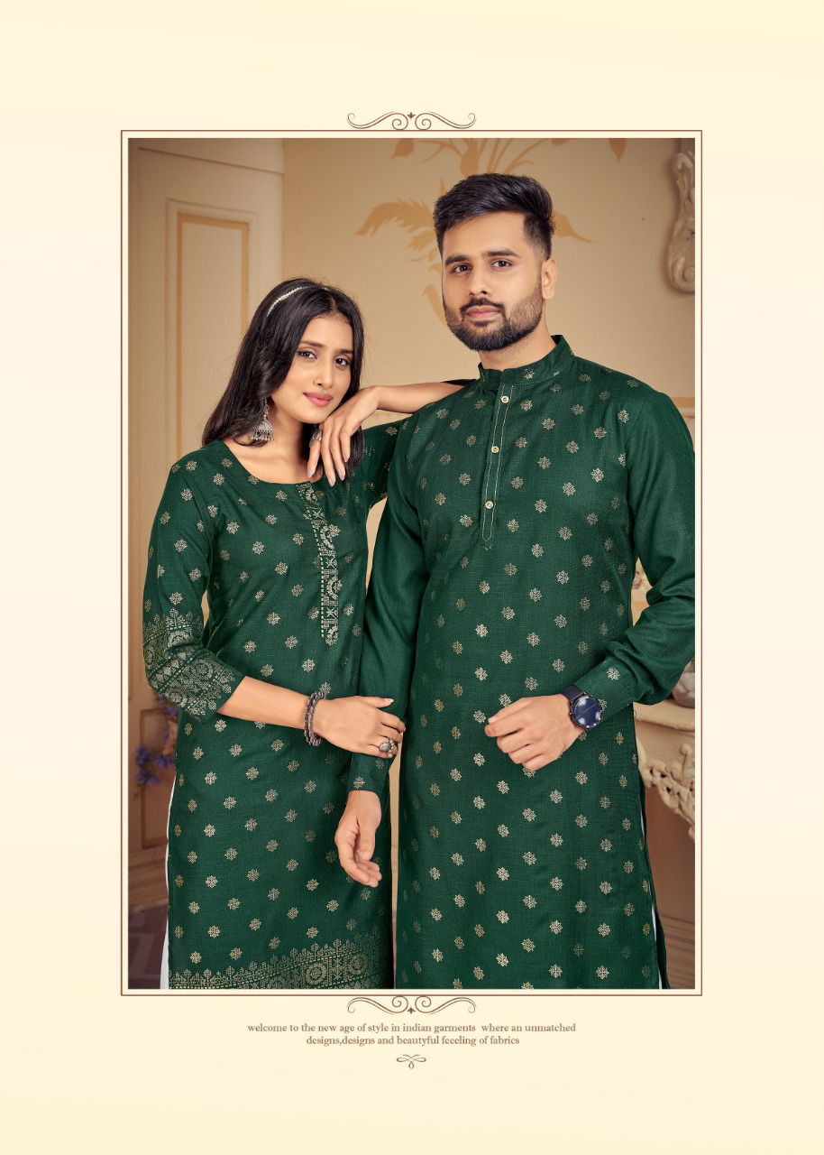 Couple Dream 2 Ethnic Wear Cotton Designer Couple Kurta With Pant Collection